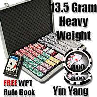 1000 Yin Yang Poker Chip 13.5 table grams WPT chip Set  