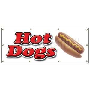   DOG 1 BANNER SIGN hot dogs cart sign signs wieners franks chili: Patio