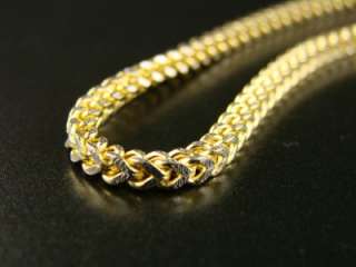   20th 10K YELLOW GOLD FRANCO BOX CUBAN CHAIN NECKLACE MENS 38 INCH 3 MM