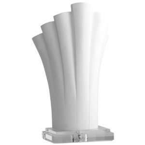   Amsterdam 1 Light Table Lamp, White Plaster with Clear Acrylic Base