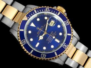ROLEX SUBMARINER BLUE SUB, DATE, 18K Gold & Stainless Steel   16613 