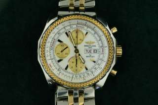 Mens Breitling Stainless Steel & 18K Yellow Gold Bentley GT 