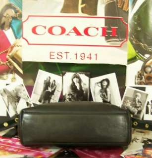 CLASSIC! Black COACH Small Legacy Zip Shoulder Bag Purse Handbag Style 