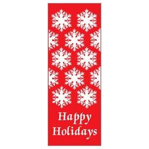  30 x 84 in. Holiday Banner Happy Holidays Snowflakes
