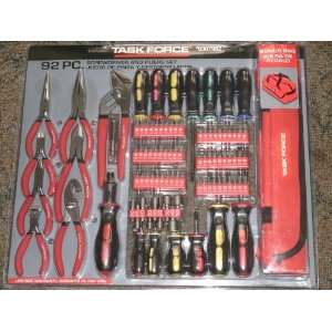  92pc Task Force Screwdriver and Plier Set with Added Bonus 