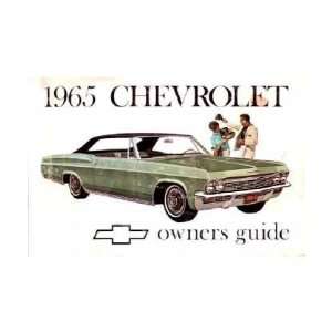   1965 CHEVROLET IMPALA FULL SIZE Owners Manual User Guide Automotive