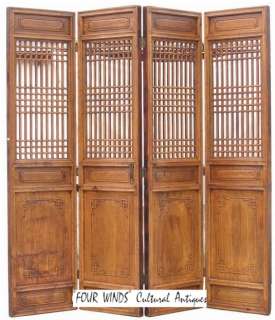 Panel Chinese Antique High Gate Screen Room Divider  
