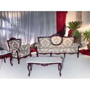  701 Ice Lame Traditional Fabric Sofa Set