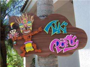 Handpainted Tropical Tiki Party Bar Wood Sign  