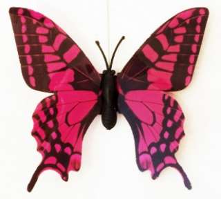 Solar/Battery Powered Flying Wobble Fluttering Butterfly PINK NIB 