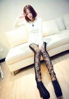 New Korea Women Thicken stylish leopard PU leather CML6213 Leggings 