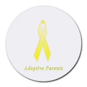  Adoptive Parents Awareness Ribbon Round Mouse Pad: Office 