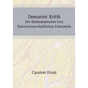   Und Naturwissenschaftlichen Erkenntnis Cassirer Ernst Books