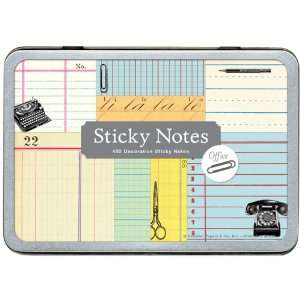  Cavallini & Co. Sticky Notes in a Decorative Tin Office 