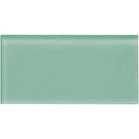 Glass Subway tile backsplash   Frosted Sage 3x6  