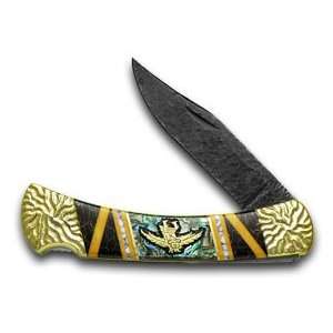   Native Steel Dancer Abalone Folding Hunter 1/1 Pocket Knife Knives