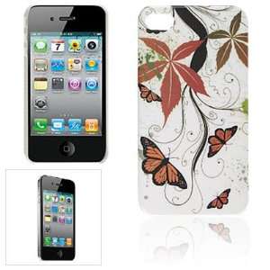  Gino Plastic Butterfly Leaf Pattern IMD Back Case for 