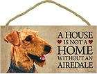 House Is Not A Home Without A Dog Wood Sign on Rope  
