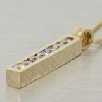 Vintage 14K Yellow Gold Diamond Pendant Chain Necklace  