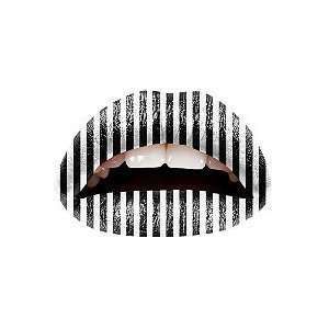    Lip Sticker Temporary Lip Tattoo  Black & White Stripes: Beauty