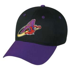 MiLB Minor League YOUTH AKRON AEROS Black/Purple Hat Cap 