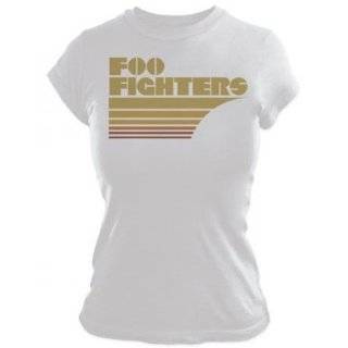 Foo Fighters   Jr Stripes Womens T Shirt in White