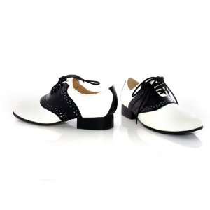  Lets Party By Ellie Shoes Saddle (Black/White) Adult Shoes / White 