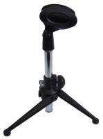New tripod adjustable table microphone stand w mic clip  