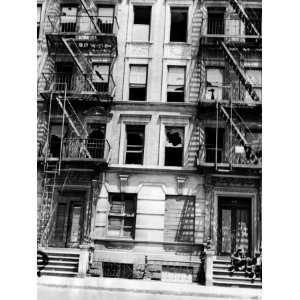 Burned Out Apartment Building in Harlem, New York City, 1946 Premium 