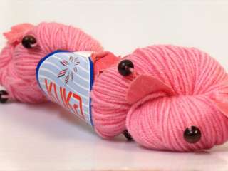 Lot of 6 Skeins ICE WINTERTIME (50% Wool) Hand Knitting Yarn Pink 
