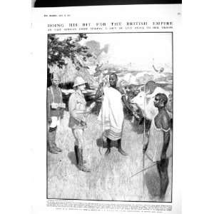   1915 AFRICAN CHIEF CATTLE BRITISH ARMY VICEROY INDIA: Home & Kitchen