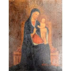  Our Lady / Virgin Mary with Jesus Christ Icon Oil Painting 
