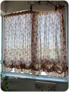 ONE England Country Rose Ruffle Skirt Balloon Curtain A  