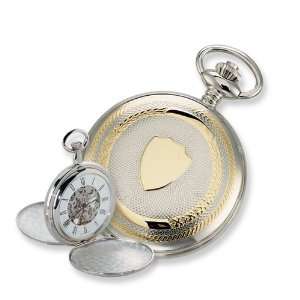   Charles Hubert Two tone Gold plated Double Cover Pocket Watch Jewelry