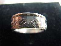 C15 1956 Canadian Half Dollar   50 Cent 90% Silver Coin Ring 7.5 Hand 
