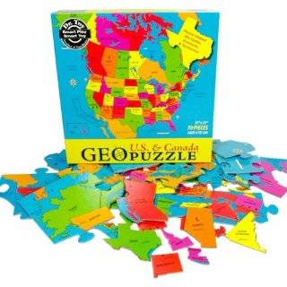 GeoPuzzle U.S.A. and Canada   Educational Geography Jigsaw Puzzle (69 