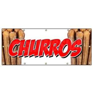  48x120 CHURROS BANNER SIGN concessions churro fair signs 