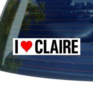  I Love Heart CLAIRE   Window Bumper Sticker: Automotive