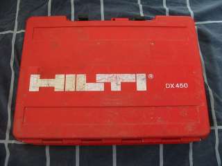 HILTI DX 450 POWDER ACTUATED CARTRIGE NAIL GUN + 900 CARTRIGES & 250 