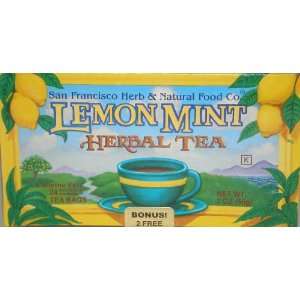 PRICE   San Francisco Herb & Natural Food Co., Lemon Mint Tea   24 Tea 