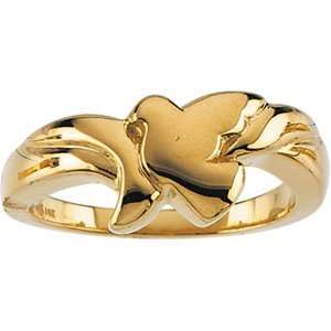  Ring 14K Yellow Gold Holy Spirit Ring: Jewelry