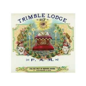  Trimble Lodge Brand Cigar Box Label Premium Poster Print 