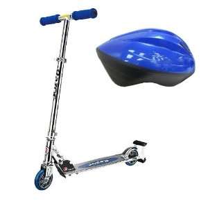   : Razor Spark Scooter Blue with Blue Youth Helmet: Sports & Outdoors