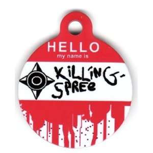 Round Hello My Name Is Killing Spree Pet Tags Direct Id Tag for Dogs 