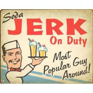 Soda Jerk On Duty Sign (male version)