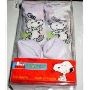  Peanuts Baby Snoopy 2 Pair Socks   Size 0 12 Months: Baby