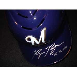  Ryan Braun signed full size batting helmet signed 07 NL 
