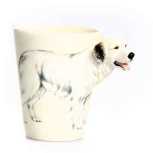 Great Pyrenees 3D Ceramic Mug   White & Black