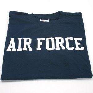  Air Force T shirt   Vertical, Navy   Large: Sports 