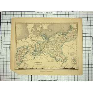   DOWER ANTIQUE MAP c1790 c1900 PRUSSIA BERLIN GERMANY